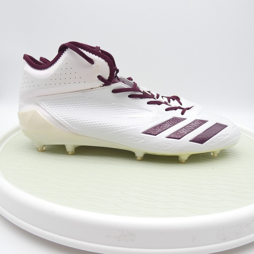Adidas Adizero 5-Star 6.0 Football Cleats White Maroon BW1088 Mens 14 - Picture 3 of 9